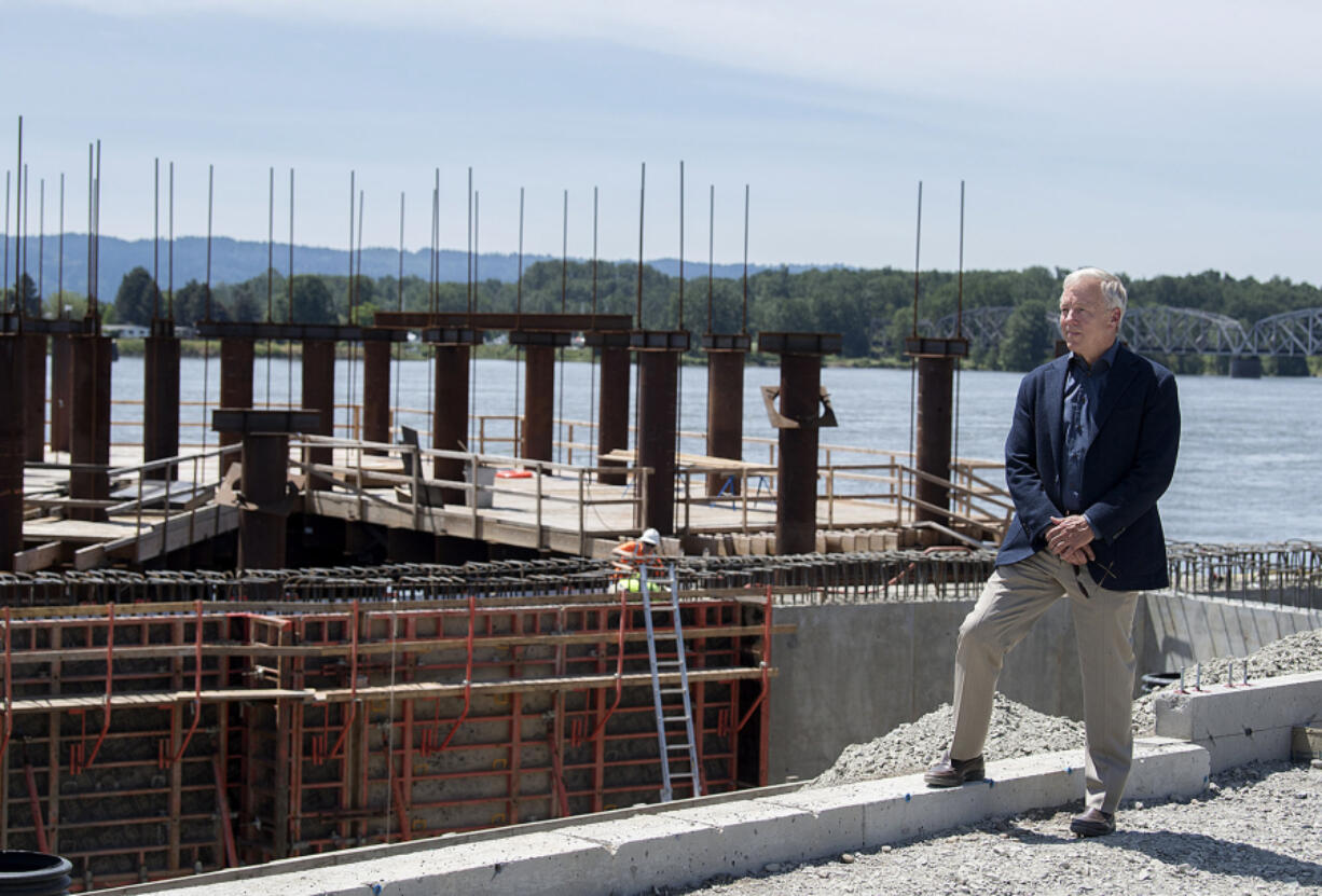 Construction at The Waterfront Vancouver continues at the intersection of Columbia Way and Grant Street. The 32-acre development will soon be the site of medium- to high-rise buildings in the coming years.