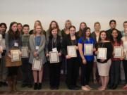 Esther Short: Some of the scholarship winners at a luncheon hosted by the Vancouver Rotary Foundation, which awarded $88,000 to local high school and college students.