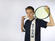 Tennis standout Andrew Kabacy of Skyview High School is pictured at The Columbian on Tuesday afternoon, June 6, 2017.