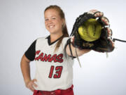 All-Region girls softball player of the year, Camas High School pitcher and junior Kennedy Ferguson is pictured at The Columbian, Thursday June 7, 2017.