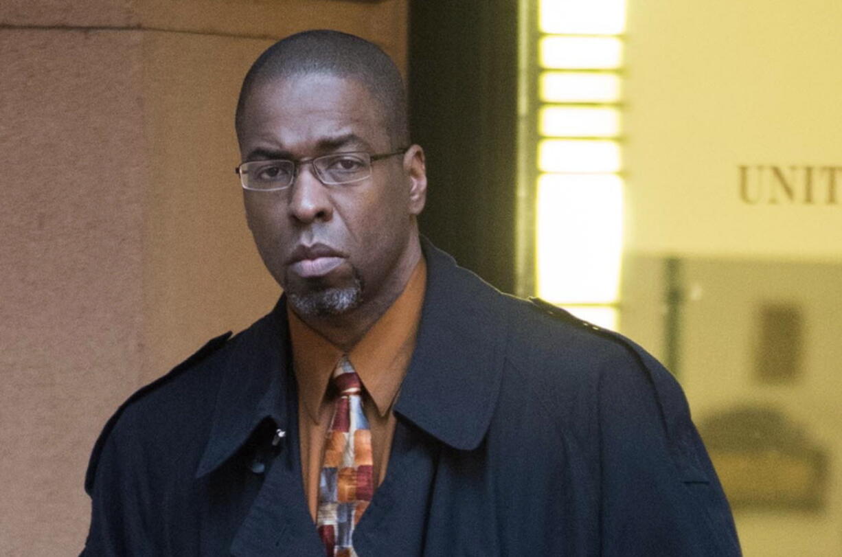 Former CIA officer Jeffrey Sterling leaves federal court in Alexandria, Va. A federal appeals court on Thursday, upheld all but one of the convictions of Sterling, found guilty of leaking government secrets to a reporter.