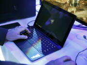 A laptop is seen in Las Vegas. The Homeland Security Department is set to announce new security measures Wednesday for international flights bound to the United States, which could lead to a lifting of a ban on laptops and other electronics from passenger cabins from certain airports.