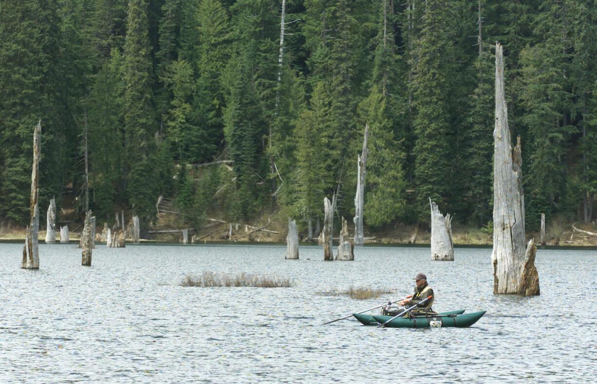 Goose Lake in the Gifford Pinchot National Forest already has been stocked with trout, with more on the way.