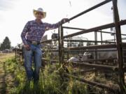 Camas native Cody Hudson stands for a portrait during the 47th annual Vancouver Rodeo at Clark County Saddle Club in Vancouver on Friday evening, June 30, 2017. After graduating from Camas High School in 2014, Hudson started bull riding professionally across the country.