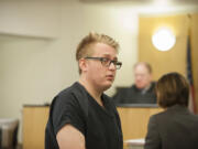 Zachary Akers of Camas makes an appearance Jan. 6, 2016, in Clark County Superior Court. Akers was appearing for allegedly communicating with a minor for immoral purposes. Akers, 21, pleaded guilty Thursday to additional charges of abusing and blackmailing teen girls.