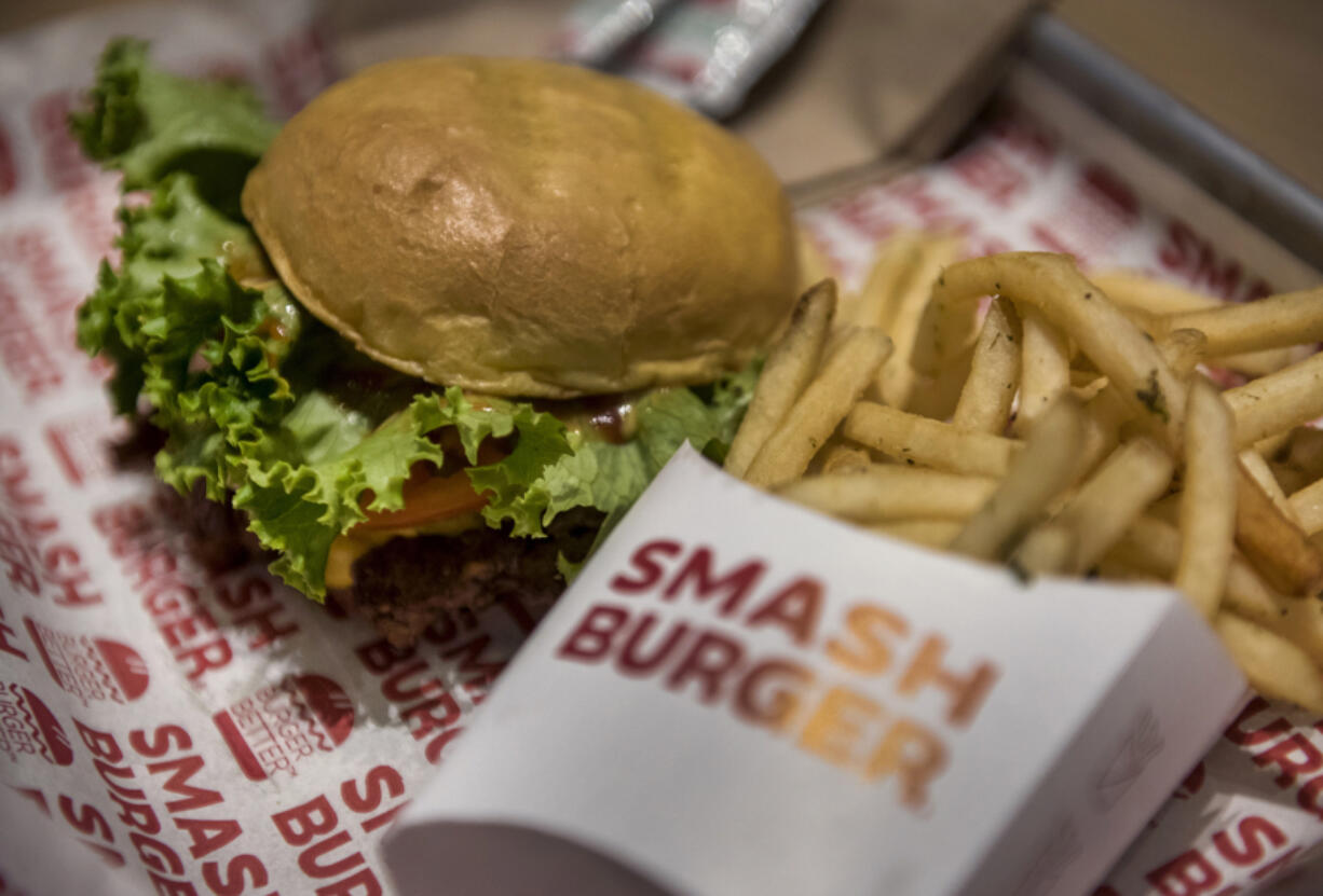 The Classic Smash burger and Smashfries with rosemary and herb seasoning are offered at Smashburger in the Ilani Casino Resort in Ridgefield.