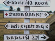 Sign at the Living History Group Northwest’s World War II Encampment.