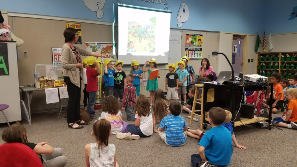 Washougal: Author Gretchen McLellan taught Hathaway Elementary School students in kindergarten through second grade about change and coping with loss during a visit in June.