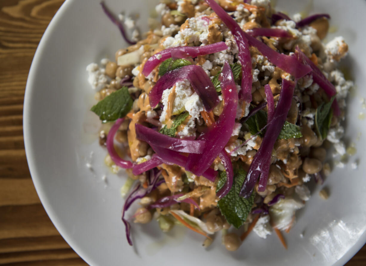 The chickpea and barley salad at Mt. Tabor Brewing in Felida.