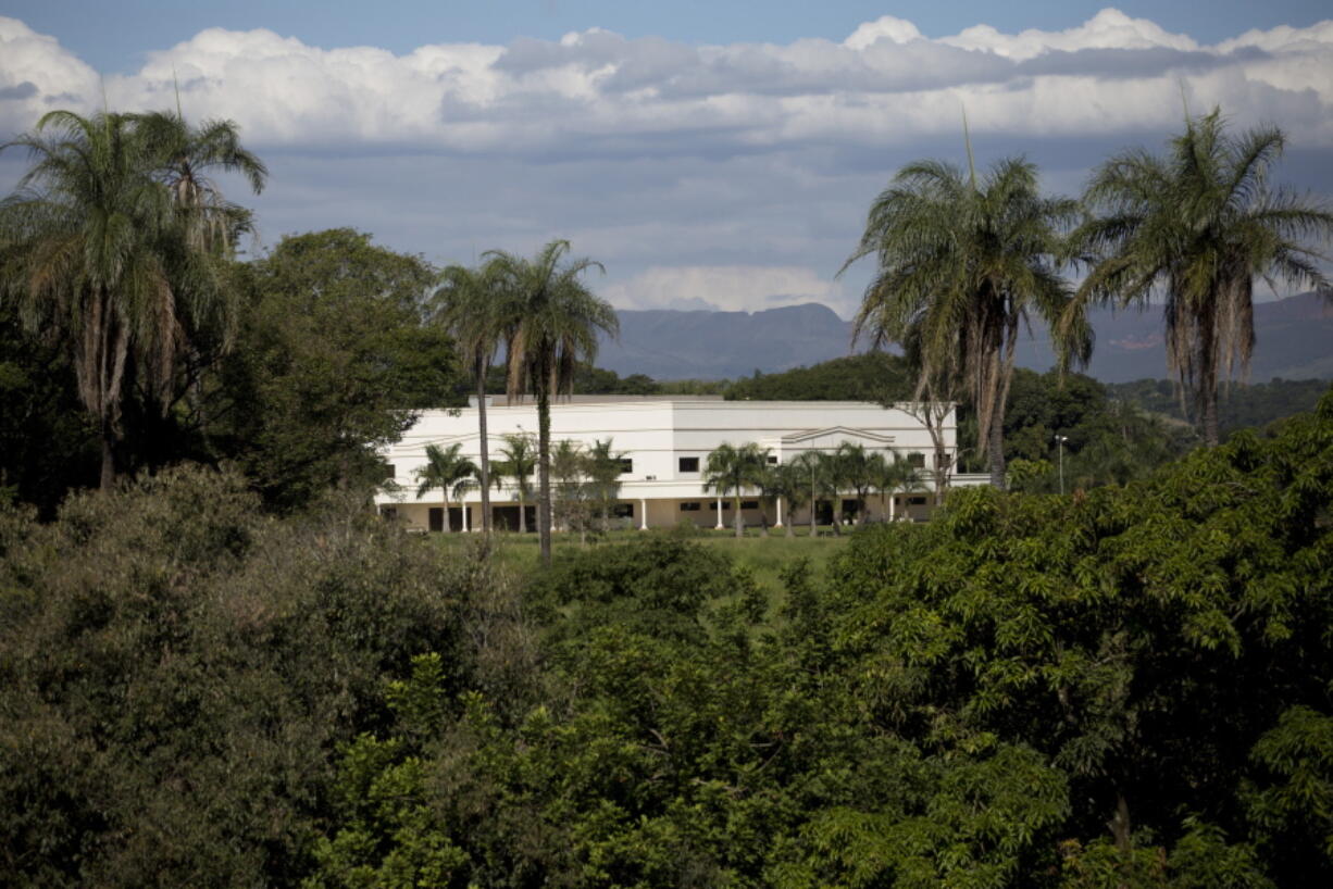 The Word of Faith Fellowship church in Sao Joaquim de Bicas, Brazil, on March 29. An Associated Press investigation has found that the church used its two branches in Latin America’s largest nation to siphon a steady flow of young laborers who came on tourist and student visas to its 35-acre compound in rural Spindale, N.C.