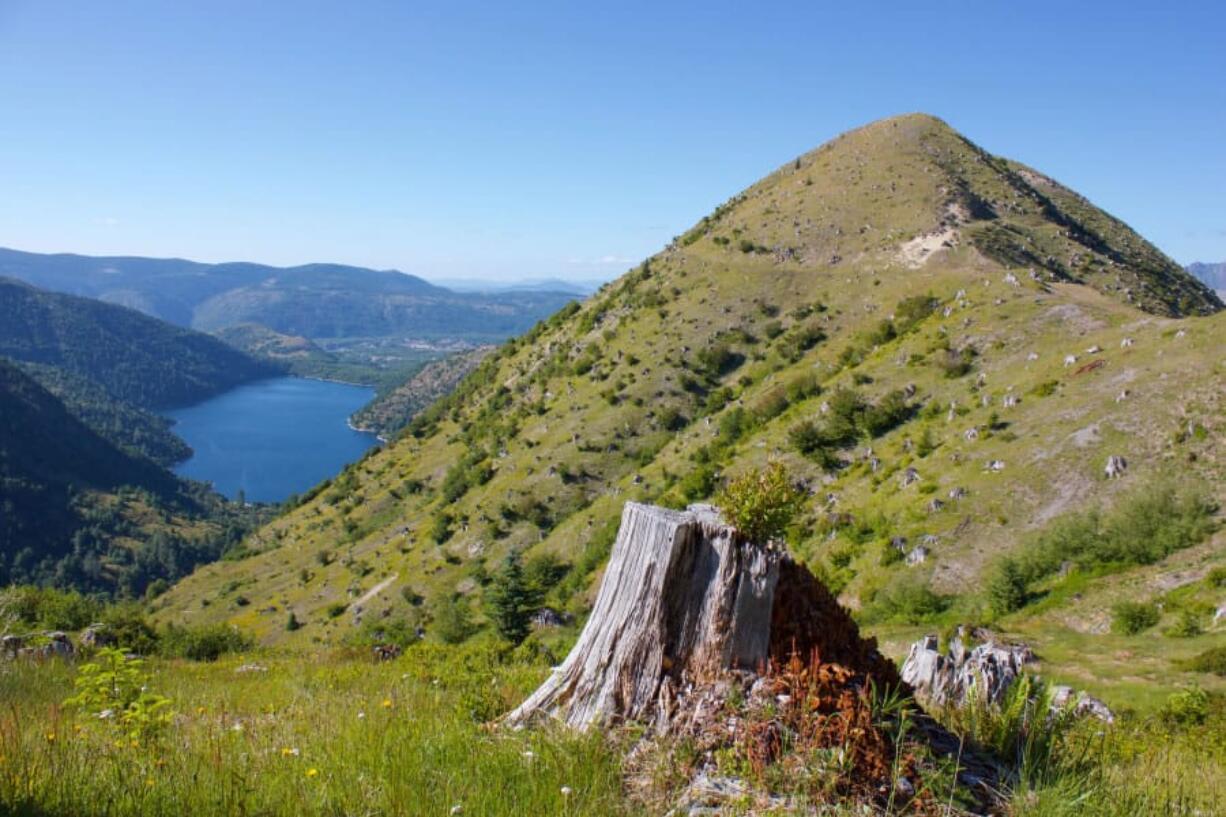 Castle Lake and Ridge, a view north.