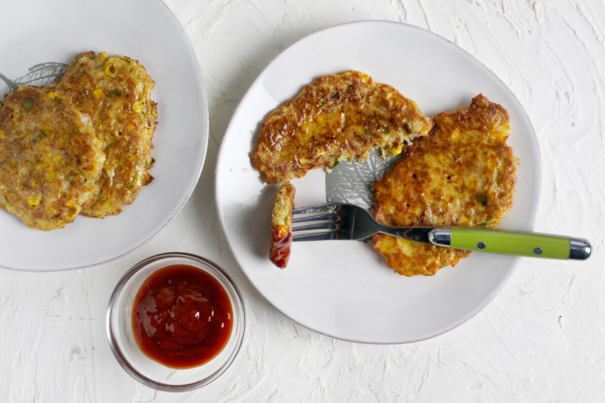 Corn and Crab Okonomiyaki