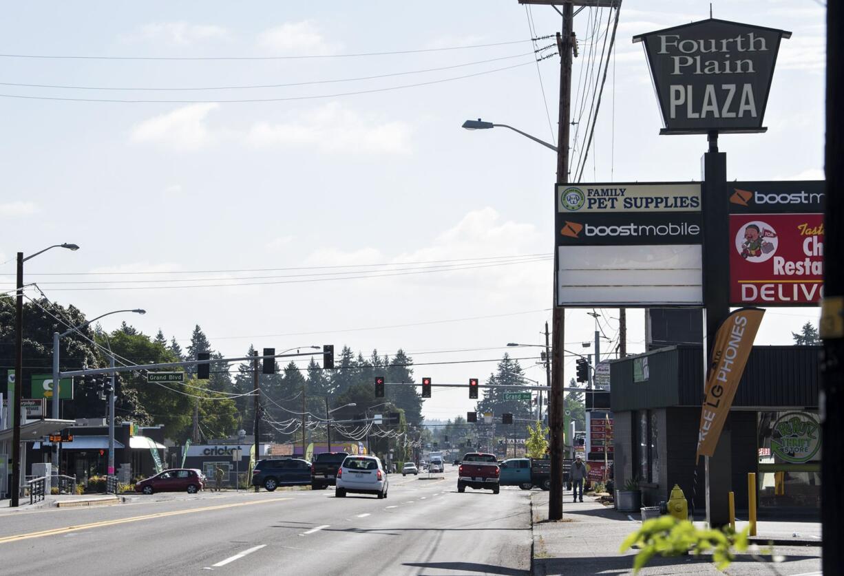 Fourth Plain Boulevard is pictured on Aug. 15, 2017.