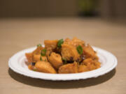 The miso glazed sweet potatoes are pictured at Ilani Resort and Casino’s ChefJet in Ridgefield on Thursday, August 3, 2017.