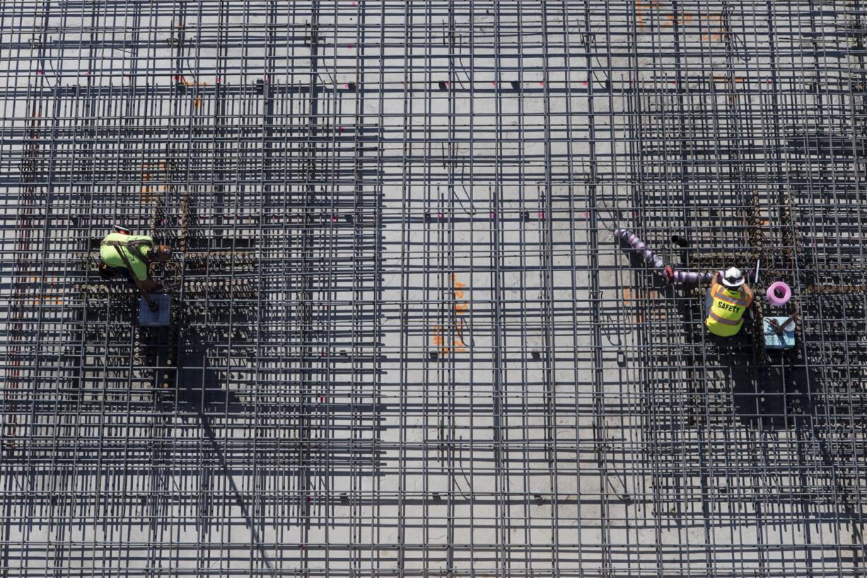 Construction continues between Block 6 and 8 at the Vancouver waterfront on Wednesday morning.