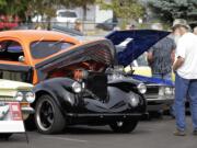 A 1938 Willy's Coupe owned by Ron Rowland on display at the First Evangelical Church Hot Rods and Hot Dogs event.