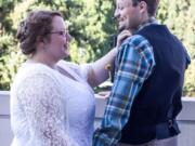 Anni Becker Furniss and John Furniss were married on Sept. 12, 2015, at the Marshall Community Center garden. Instead of a “first look” at their wedding, the couple enjoyed a “first touch,” since John Furniss has been blind since age 16.