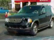 Investigators are looking for this Ford Explorer, shown here in an image from the Vancouver Police Department, which they suspect was driven away following an injury hit-and-run crash Monday evening.