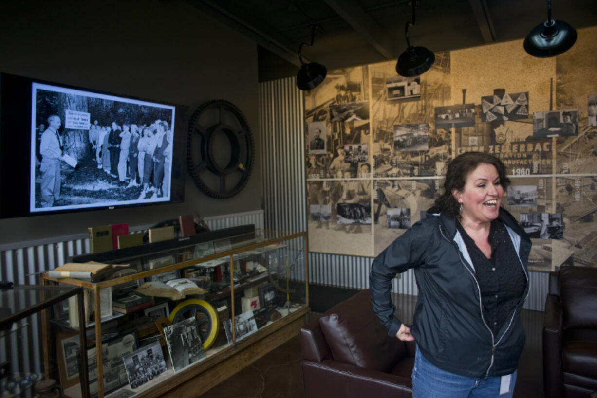 Anna Fry, an operations support specialist for the Georgia-Pacific paper mill, was the mastermind behind a new visitor center that features historic equipment, products and memorabilia from the pride of Camas.