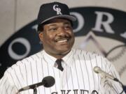 Don Baylor, pictured here in 1992 after being named the first manager of the Colorado Rockies, has died. He was 68. Baylor died Monday, Aug. 7, 2017, at a hospital in Austin, Texas.