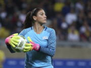 U.S. goalkeeper Hope Solo is looking to resume playing and says she had had offers to play overseas.