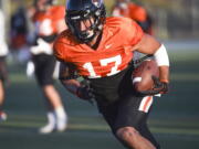 True freshman receiver Isaiah Hodgins looks to start on Saturday when Oregon State opens the season at Colorado State.