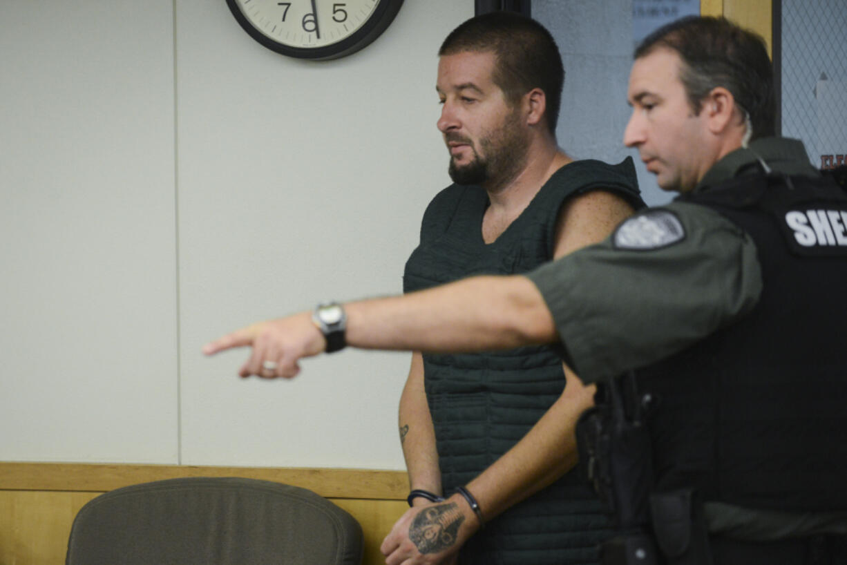 Brandon K. Gorham appears Sept. 14 in Clark County Superior Court for allegedly running down a pedestrian in the Vancouver Heights neighborhood. His attempted murder trial began Tuesday.