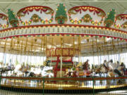 The Jantzen Beach Carousel sat in the mall’s food court before it was dismantled in 2012.