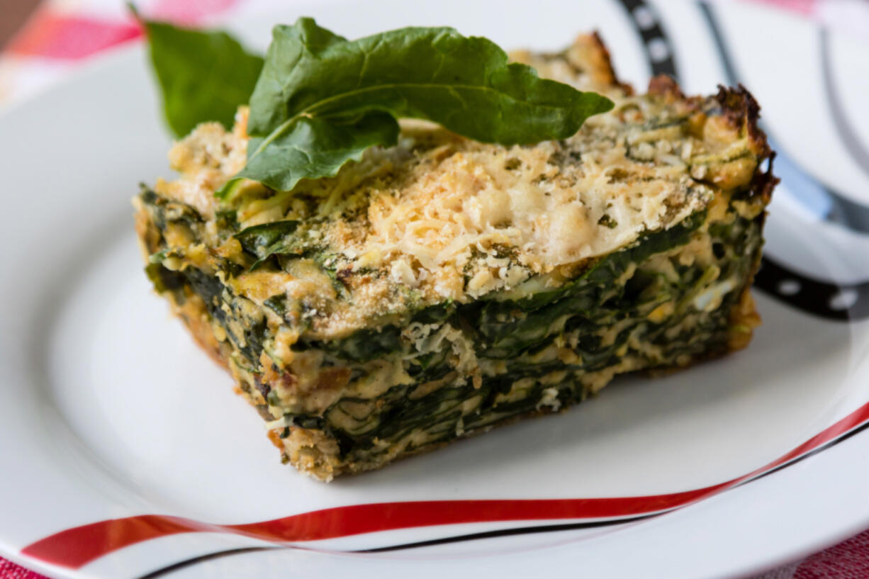 The author used a large bag of leftover spinach to make spinach souffle.