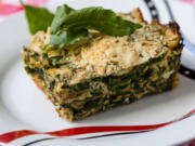 The author used a large bag of leftover spinach to make spinach souffle.