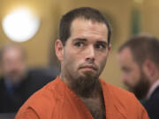 William D. Peek, 27, makes a first appearance in Clark County Superior Court on suspicion of first-degree murder Aug. 4.