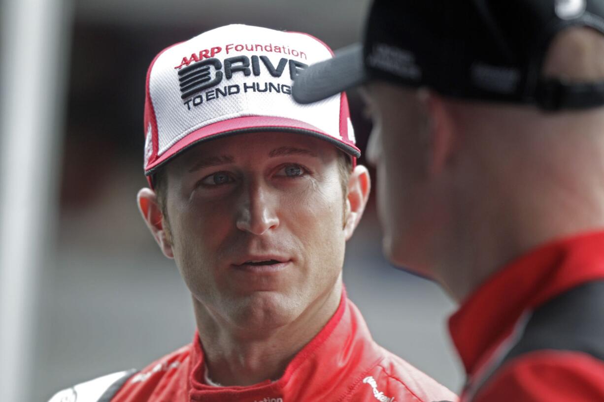 Driver Kasey Kahne during practice for a NASCAR Sprint Cup auto race, Thursday, Aug. 19, 2016, in Bristol, Tenn.