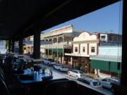 A ringside seat offers a great view of Main Street, where the balcony at Hotel Sutter serves appetizers, afternoon desserts and cocktails in Sutter Creek, Calif., in 2014.