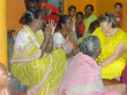 Bonnie Bourdage , second from right, of Vancouver started Sodhari to try and help widows in India. On a trip to meet with a group of 20 women, she said they grew close to each other, like sisters, thus giving her the name for her nonprofit. “Sodhari” means “sister” in Telugu.