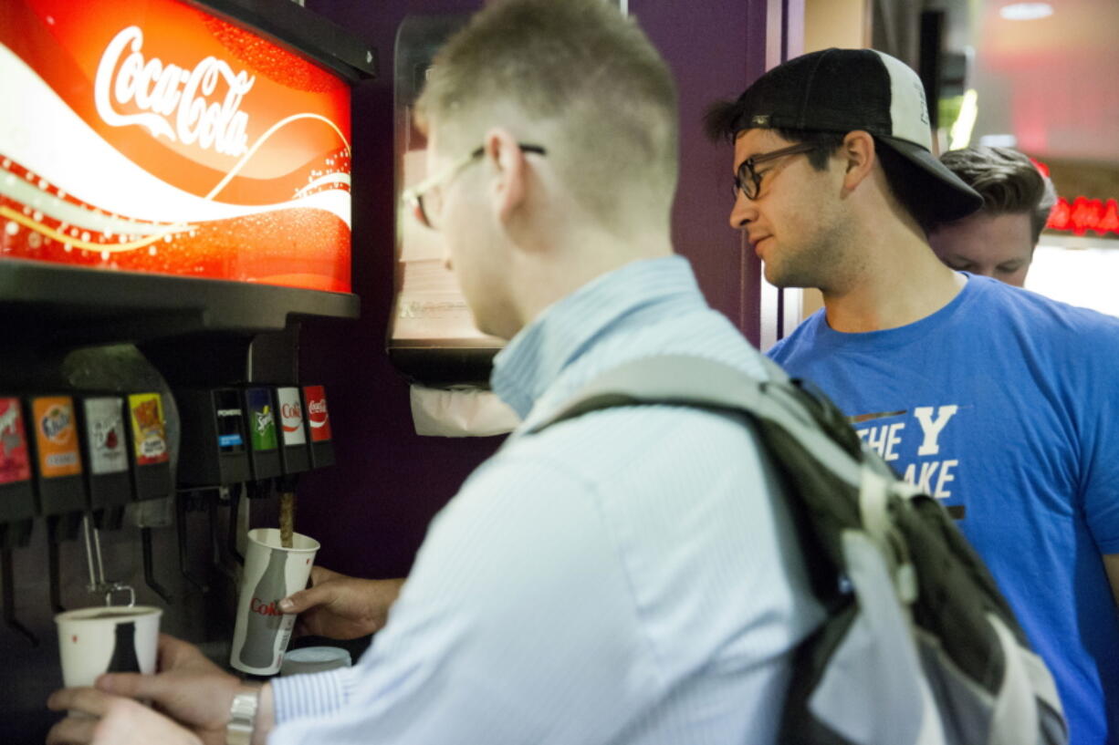 Students get caffeinated soft drinks on campus at Brigham Young University on Thursday, Sept. 21, 2017. According to an online statement from Dean Wright, director of Dining Services, some locations on campus have started serving caffeinated beverages and it will be offered at sporting events.