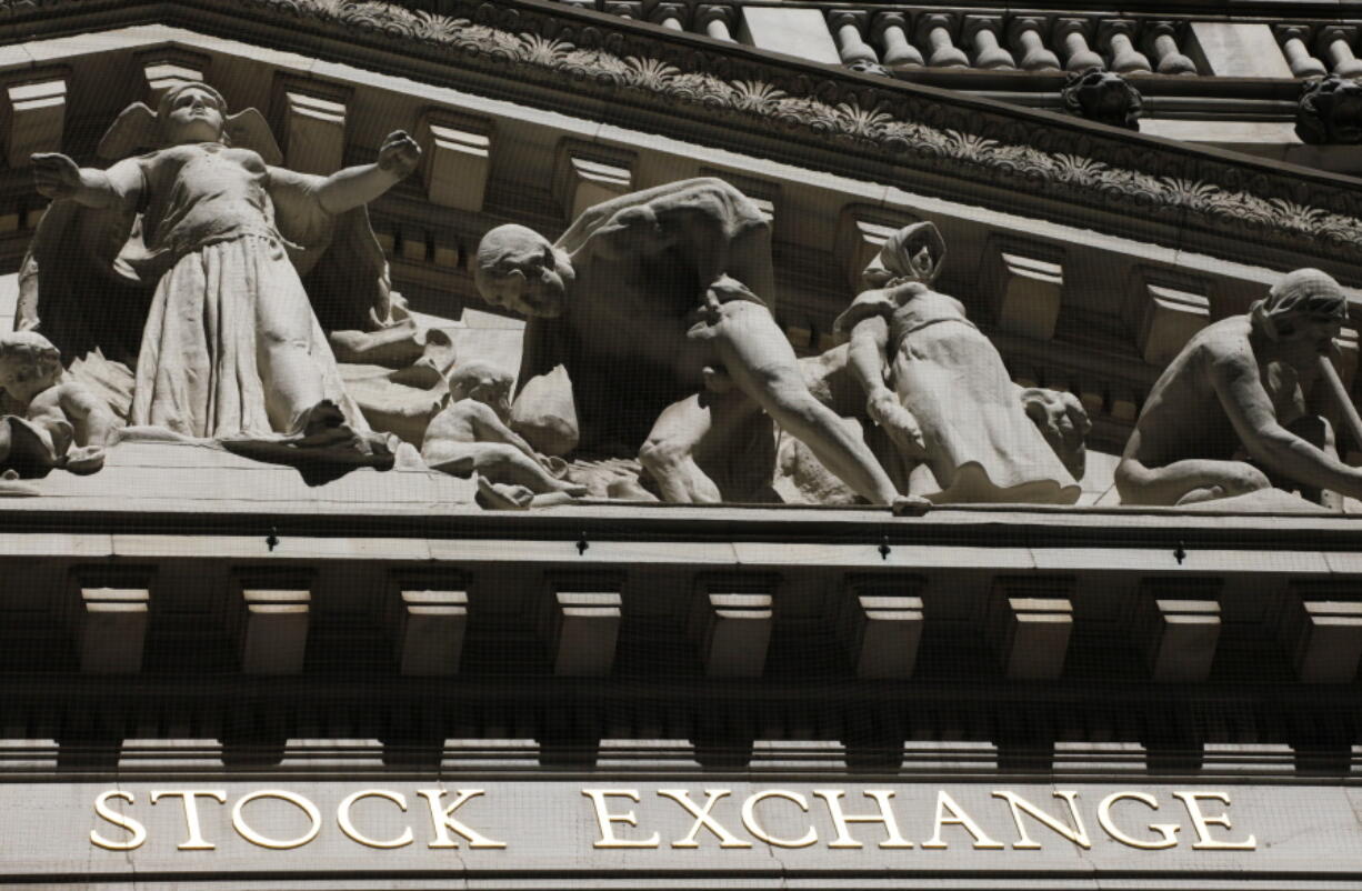 FILE - This July 15, 2013, file photo, shows the New York Stock Exchange. U.S. stocks declined in early trading Tuesday, Sept. 5, 2017, as investors returned from the Labor Day holiday weekend. Banks and technology companies were down more than the rest of the market. Energy companies led the gainers as the price of crude oil headed higher.