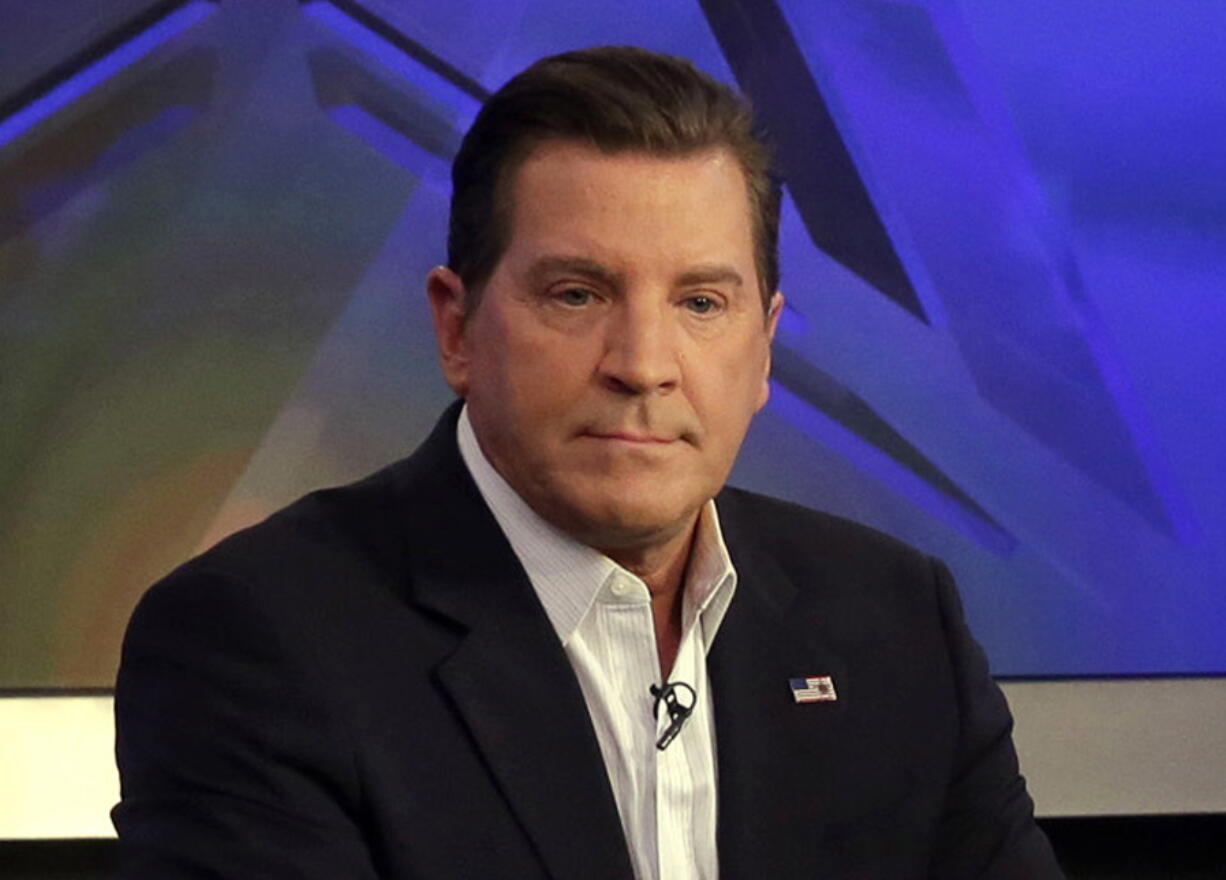 FILE - In this July 22, 2015, file photo, co-host Eric Bolling appears on “The Five” television program, on the Fox News Channel, in New York. Bolling has left the network, which is canceling his news program, “The Specialists.” The network suspended Bolling in August as it investigated a report of allegations that he sent lewd photos to co-workers.