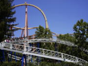 Riders enjoy The New Revolution at Six Flags Magic Mountain in Valencia, Calif.