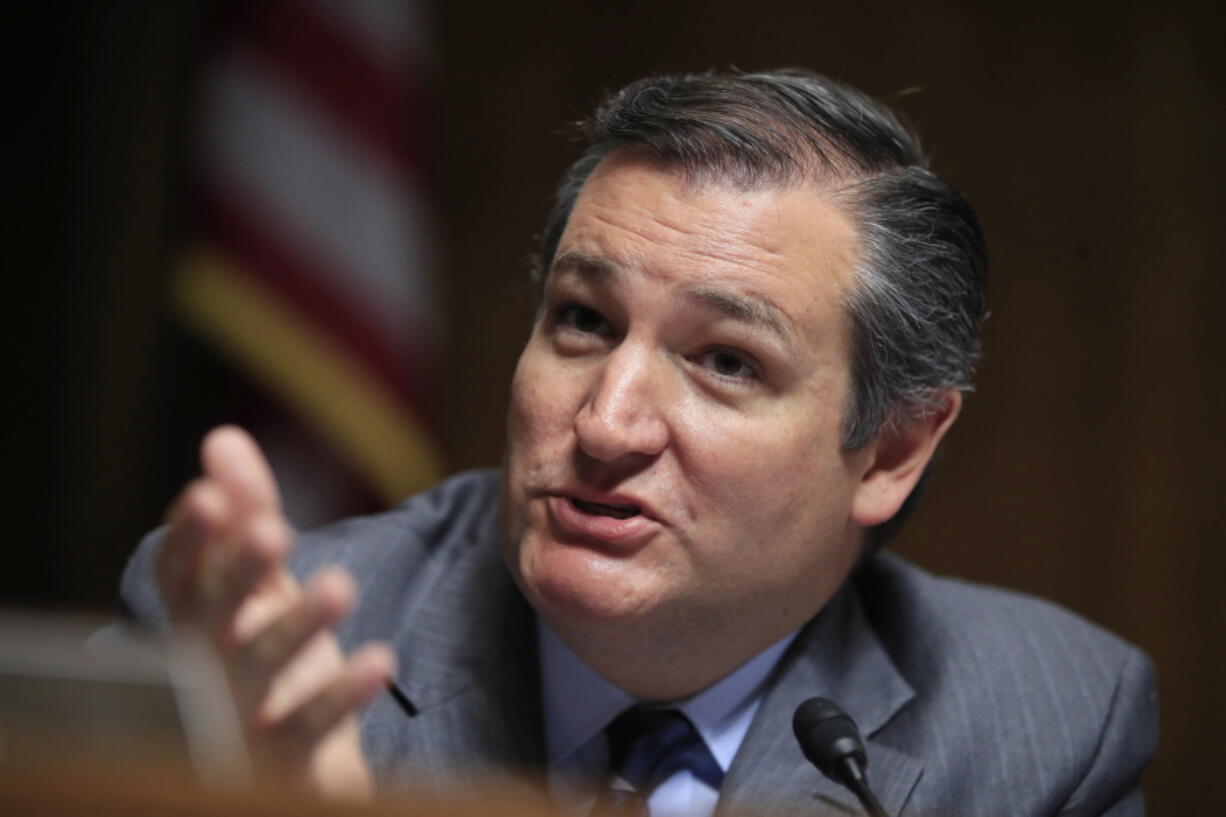 FILE - In this Sept. 6, 2017, file photo, Senate Judiciary Committee member Sen. Ted Cruz, R-Texas, speaks during the committee’s hearing on Capitol Hill in Washington. Cruz’s Twitter account briefly liked a hardcore pornography video on Monday, Sept. 11, 2017. His spokeswoman, Catherine Black, later said the offensive tweet was removed by Cruz’s staff.