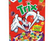 A box of Classic Trix cereal. Trix is back to its old tricks: The colorful cereal will once again be made with artificial dyes and flavors, nearly two years after they were banished from the cereal. Food maker General Mills said Thursday that Classic Trix will return to supermarket shelves in October. But it will also continue to sell the version without artificial colors and flavors.