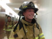 Felida: Adam Pozsgai, a Skyview High School senior and fire cadet with Clark County Fire District 6, after competing the Portland Firefighter Stair Climb. He raised $5,070 for cystic fibrosis for the climb.