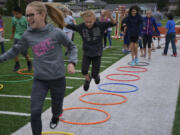 Washougal: Gause Elementary School students participate in the school’s annual Sport-a-Thon, a fundraiser for the Gause Booster Club.