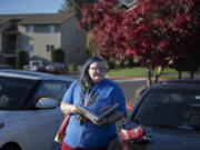 Washington State University Vancouver senior Eli Campbell, photographed at their apartment complex in southeast Vancouver on Friday, is among the students affected by the lack of housing on campus. Campbell was temporarily homeless and struggled to find a new home.