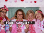 Sadie Benavente, from left, Cher Starkel, Heather Benavente and Jenny Kushinar all of Vancouver at the 2017 Race for the Cure.