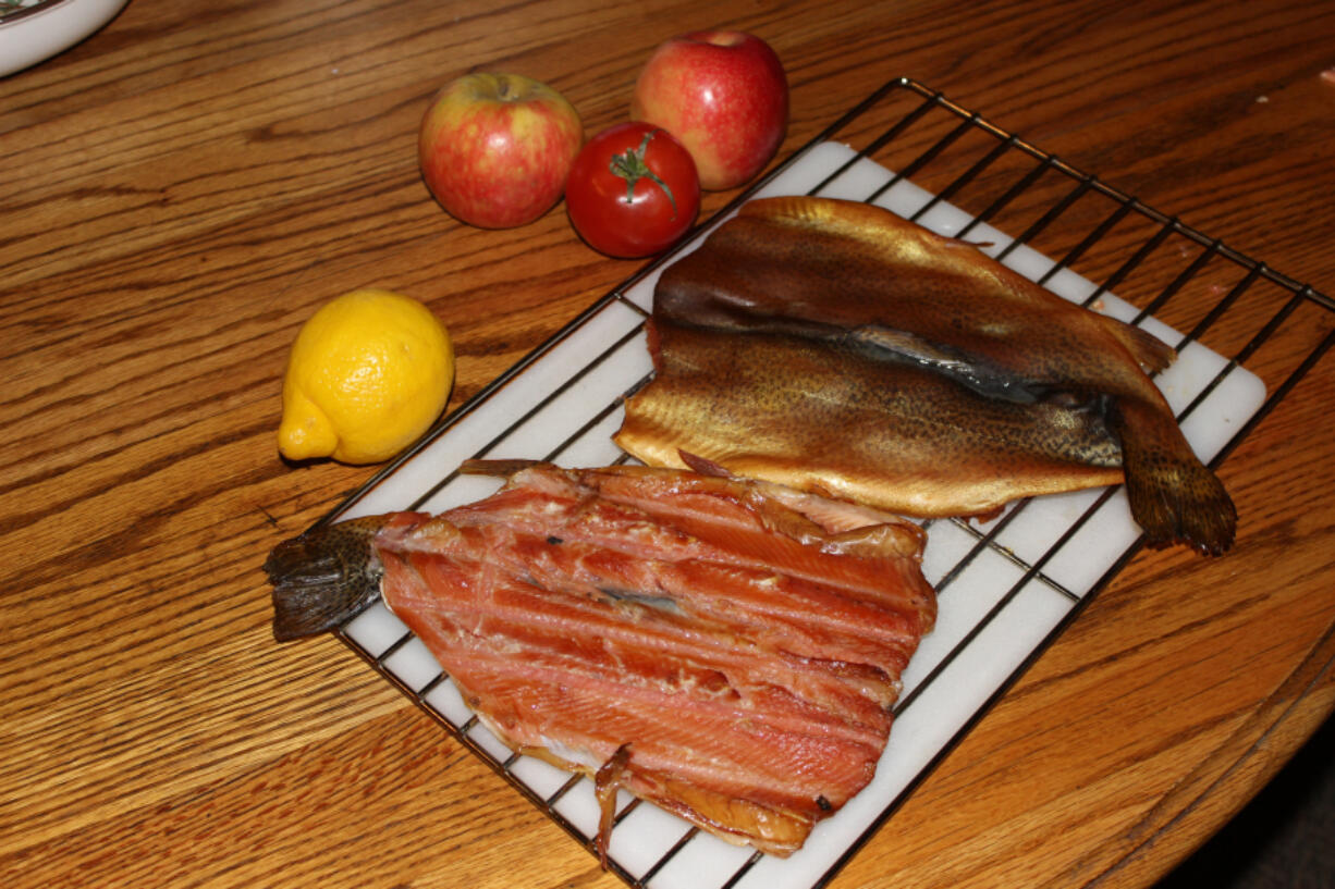 Larger trout are a great fish for the smoker. These two Goose Lake cutthroats are ready for the table.