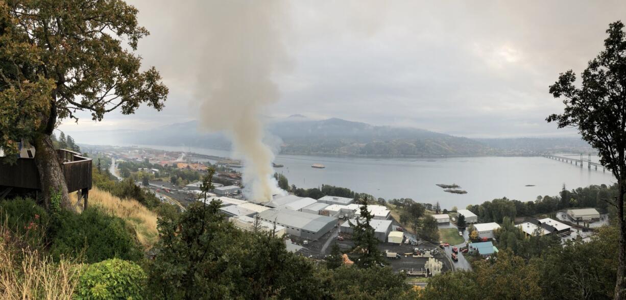 A fire broke out about 5:45 a.m. Wednesday at Underwood Fruit & Warehouse in Bingen.