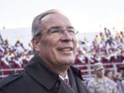 Washington State athletic director Bill Moos is leaving Pullman for Lincoln, Neb., as he was named on Sunday, Oct. 15, 2017, to be the next athletic director at Nebraska.