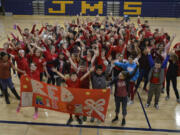 Washougal: Middle schoolers in Washougal pledged to remain drug-free during Red Ribbon Week.