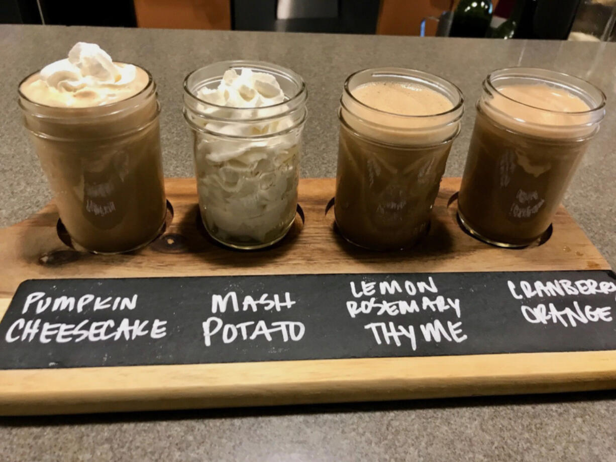 Pines Coffee isn’t afraid to serve up some funky drinks and recently developed a special Thanksgiving menu featuring coffee beverages inspired by foods typically eaten during the holiday meal.