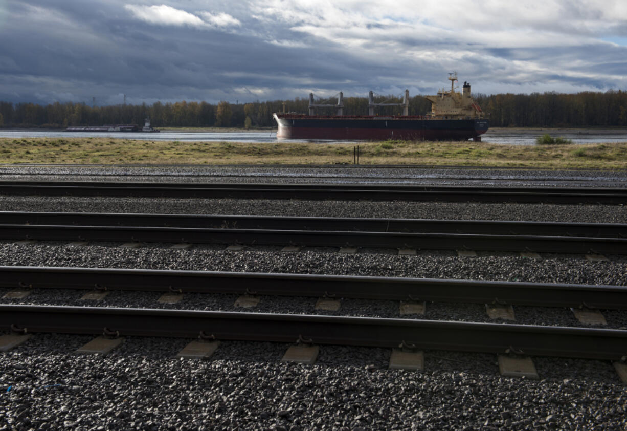 Terminal 5 at the Port of Vancouver as seen Monday. Its rail runs along the Columbia River and loops around about 80 acres of usable industrial land.